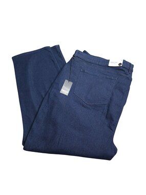 Curves 360 By NYDJ Womens Slim Straight Jeans Size 28 Dark Wash Cotton Blend